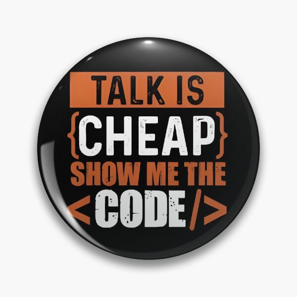 Item preview, Talk Is Cheap Show Me The Code Typography Design designed and sold by Zenith Design.