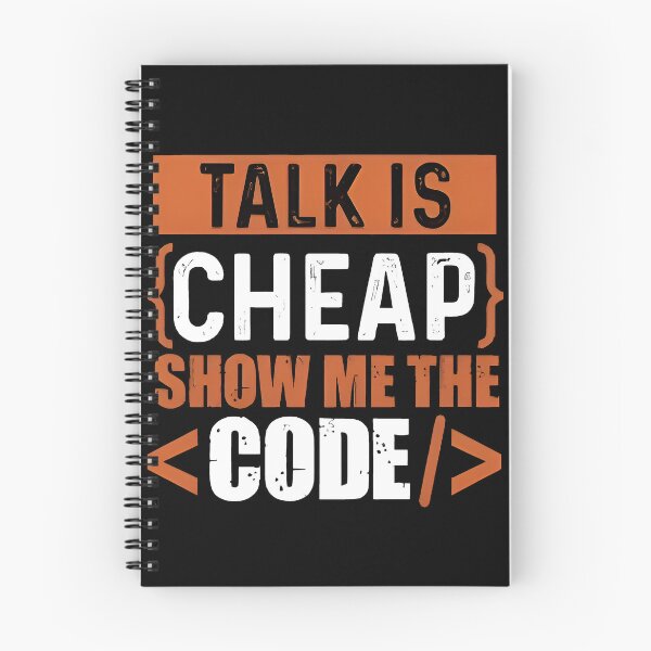 Item preview, Talk Is Cheap Show Me The Code Typography Design designed and sold by Zenith Design.