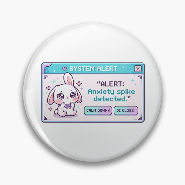 Item preview, Kawaii Bunny Alert Anxiety Spike designed and sold by Visual Dept..
