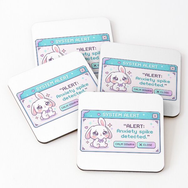 Item preview, Kawaii Bunny Alert Anxiety Spike designed and sold by Visual Dept..