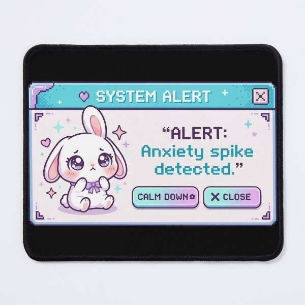 Item preview, Kawaii Bunny Alert Anxiety Spike designed and sold by Visual Dept..