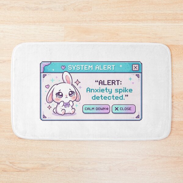 Item preview, Kawaii Bunny Alert Anxiety Spike designed and sold by Visual Dept..