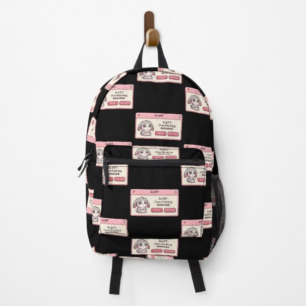 Item preview, Kawaii Bunny Alert Overthinking Detected designed and sold by Visual Dept..