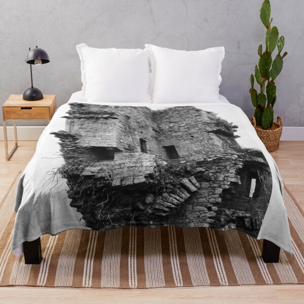 Item preview, Moody B&W Photograph of Ancient Stone Castle Ruin designed and sold by ivon55.