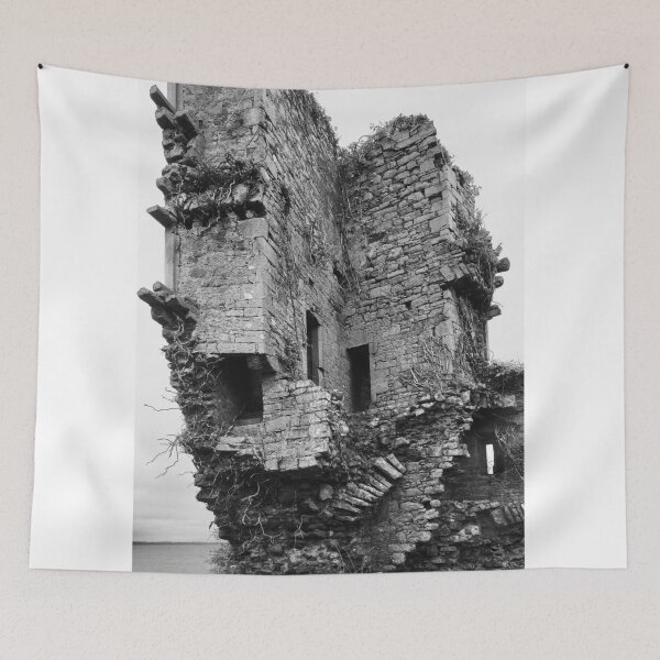 Item preview, Moody B&W Photograph of Ancient Stone Castle Ruin designed and sold by ivon55.
