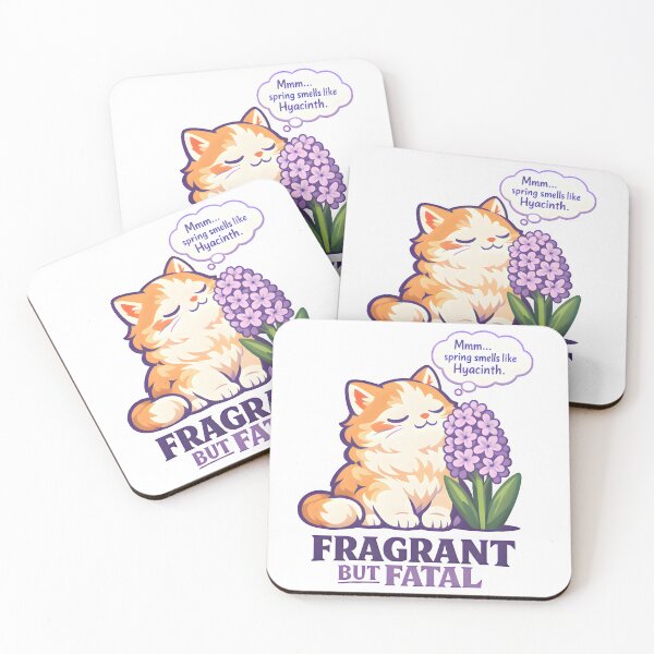 Item preview, Fragrant But Fatal – Funny Cat Hyacinth Veterinary Humor Design designed and sold by Bettybee00.