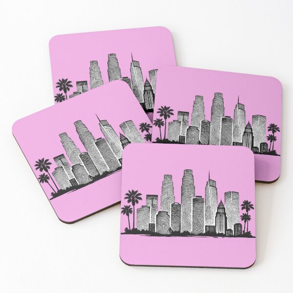 Item preview, Los Angeles Fingerprint Skyline | Modern City Print | Minimalist Urban Art | City Identity Wall Art | City Prints Series designed and sold by Dream Circuit .