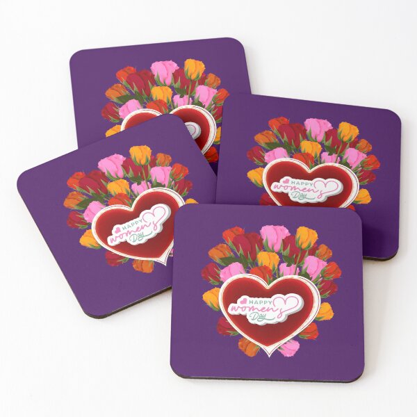 Item preview, Happy Women's Day Red Heart and Vibrant Roses Bouquet designed and sold by SolutionsArt.