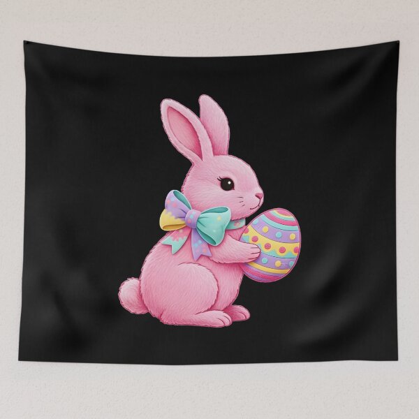 Item preview, Kids Pink Easter Bunny With Egg designed and sold by KroghDs.