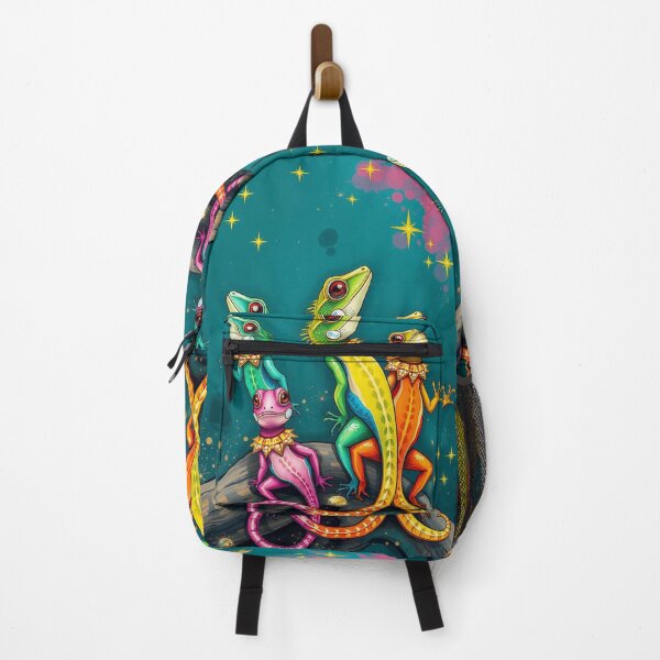 Item preview, colorful lizards with gold diamond designed and sold by GOODLOOKING10.