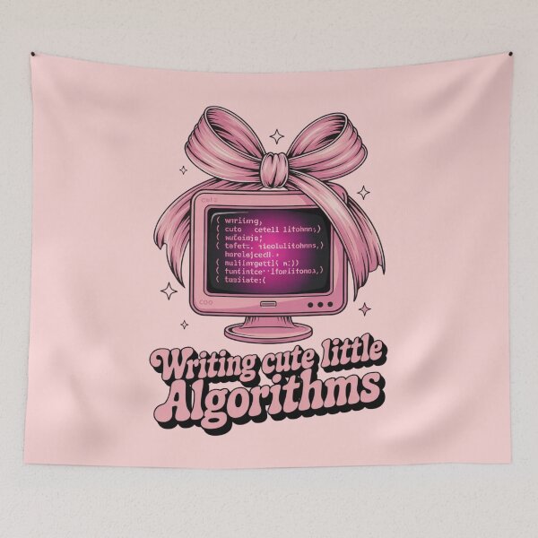Item preview, Writing Cute Little Algorithms - Coquette Aesthetic IT & Coding designed and sold by Design_Your_Day.
