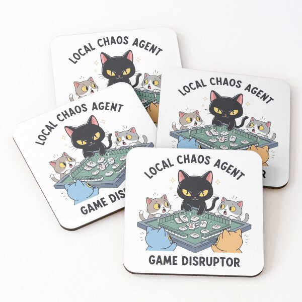 Item preview, Local Chaos Agent Meowjong Game Disruptor - Funny Black Cat designed and sold by  Existential .
