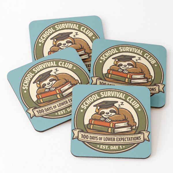 Item preview, Funny Sloth School Survival Club 100 Days designed and sold by GrafTeesLab.