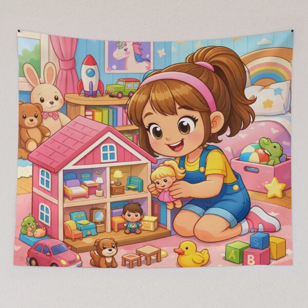 Item preview, Dollhouse Playtime! Super Cute Children's Design designed and sold by VintageImageInc.