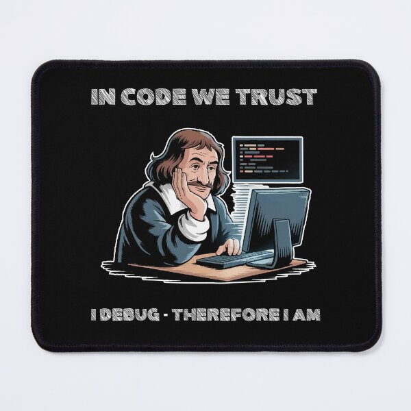 Item preview, Philosopher Descartes Meme designed and sold by Moxie Ink Lady.