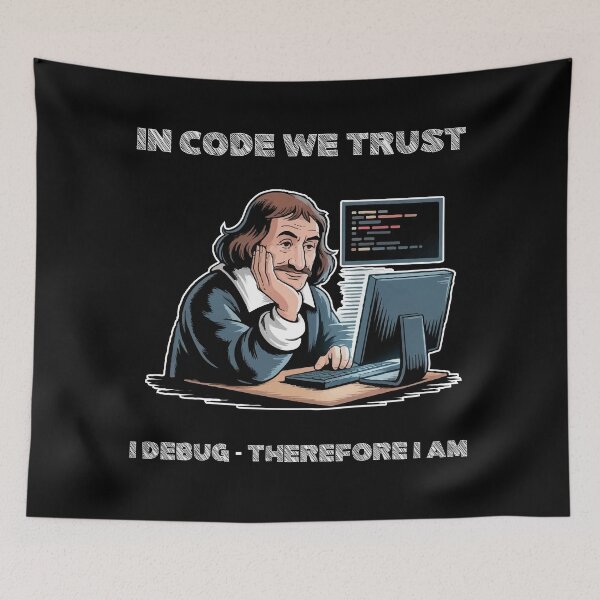 Item preview, Philosopher Descartes Meme designed and sold by Moxie Ink Lady.