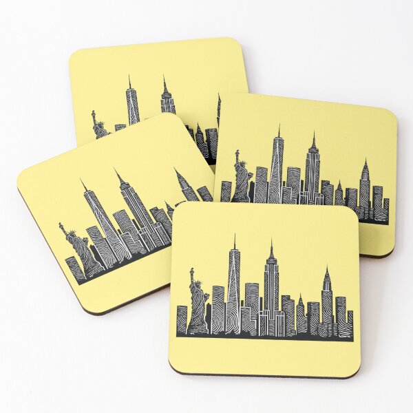 Item preview, New York City Fingerprint Skyline | Modern City Print | Minimalist Urban Art | City Identity Wall Art | City Prints Series designed and sold by Dream Circuit .