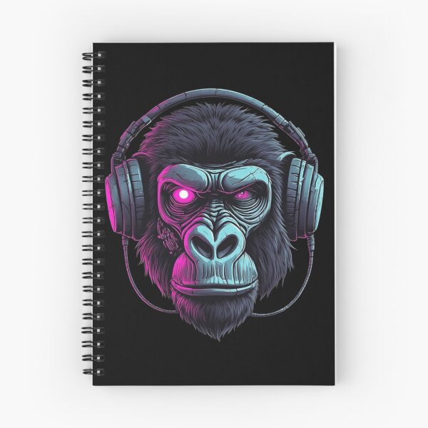 Item preview, Neon Cyberpunk DJ Gorilla Ape designed and sold by BassLineDesign.