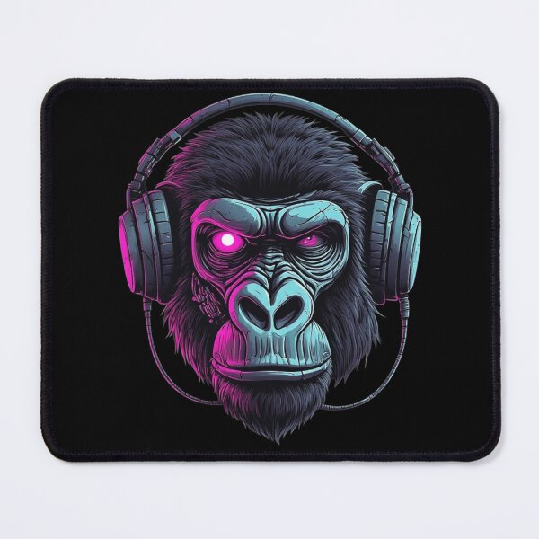 Item preview, Neon Cyberpunk DJ Gorilla Ape designed and sold by BassLineDesign.