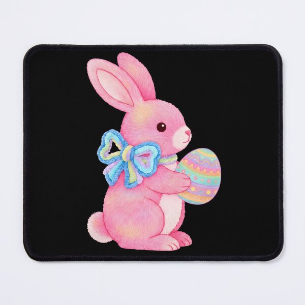 Item preview, Kids Pink Easter Bunny Rainbow Bow designed and sold by KroghDs.