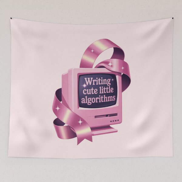 Item preview, Writing Cute Little Algorithms - Coquette Aesthetic IT & Coding designed and sold by Design_Your_Day.