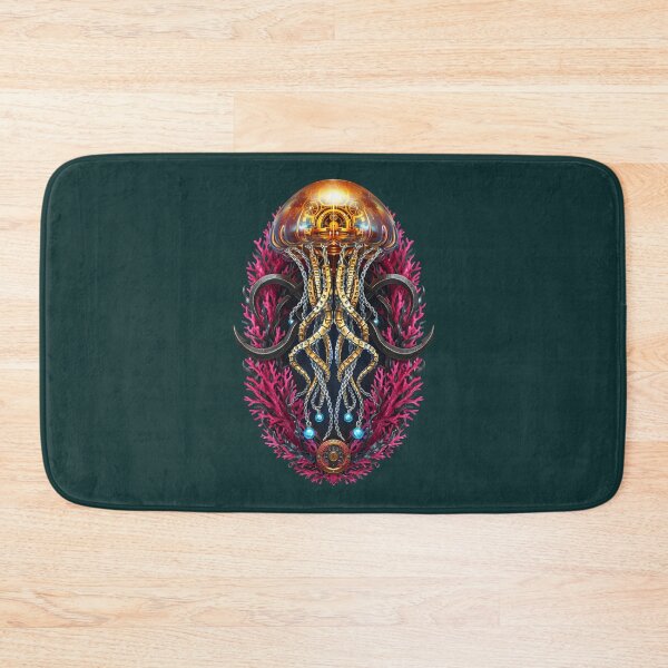 Item preview, Abyssal Chronoform — Steampunk Mechanical Jellyfish Emblem designed and sold by The Visual Syllabus.