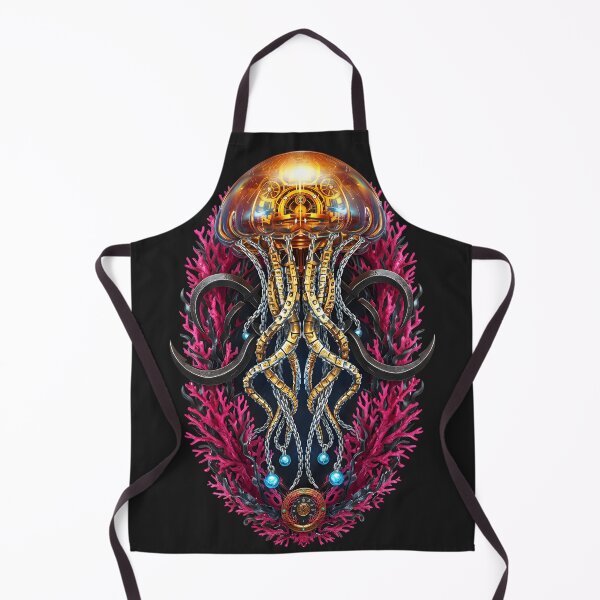 Item preview, Abyssal Chronoform — Steampunk Mechanical Jellyfish Emblem designed and sold by The Visual Syllabus.