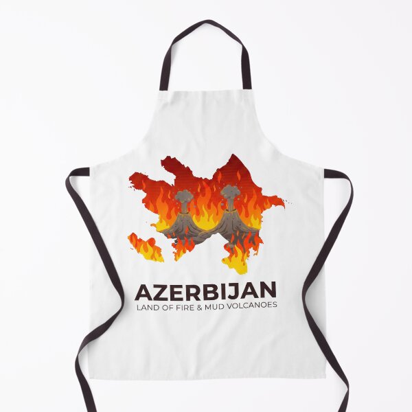 Item preview, Azerbaijan Map Land of Fire Mud Volcanoes Art designed and sold by AbulailArt.