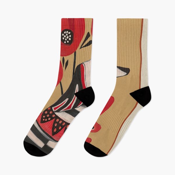 Item preview, Striped Dog with Poppies designed and sold by Branka Kodzoman.