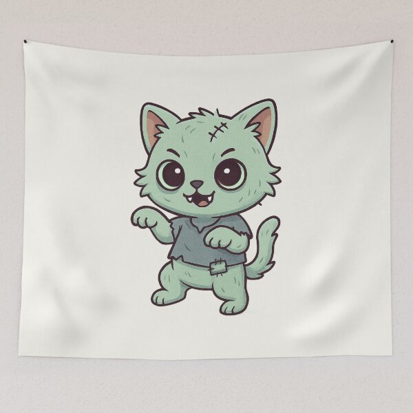 Item preview, Spooky Undead Cat designed and sold by HoopeStylee.