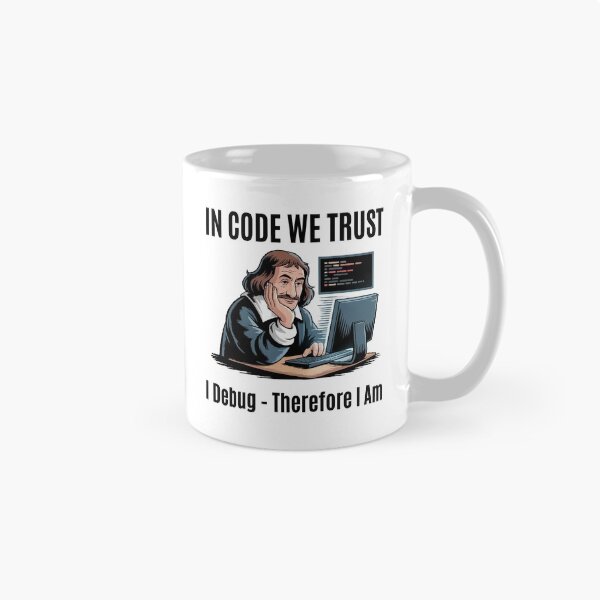 Item preview, Descartes at the Keyboard designed and sold by Moxie Ink Lady.