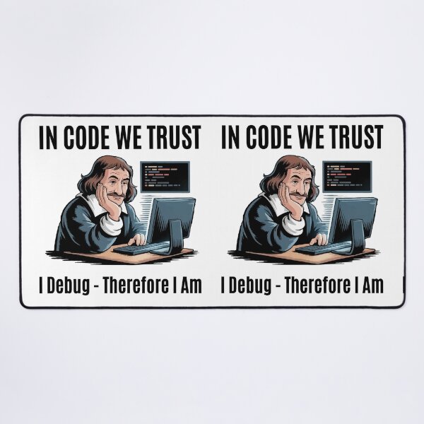 Item preview, Descartes at the Keyboard designed and sold by Moxie Ink Lady.