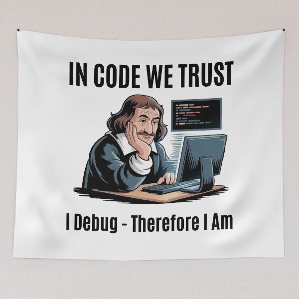 Item preview, Descartes at the Keyboard designed and sold by Moxie Ink Lady.