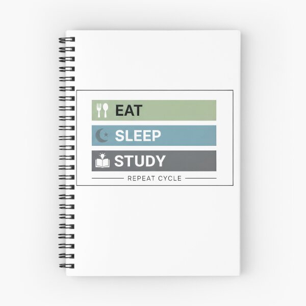 Item preview, Eat Sleep Study – Minimalist Student Design designed and sold by BGCDesigns.