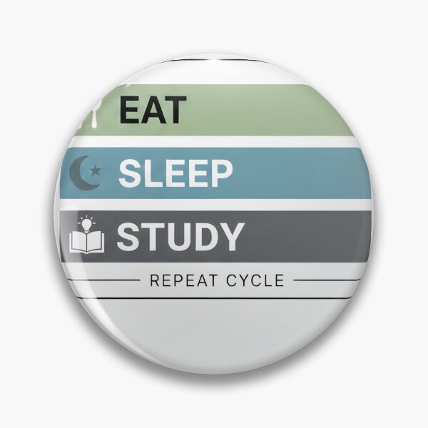 Item preview, Eat Sleep Study – Minimalist Student Design designed and sold by BGCDesigns.