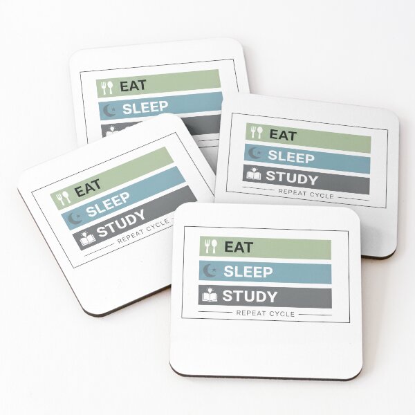 Item preview, Eat Sleep Study – Minimalist Student Design designed and sold by BGCDesigns.