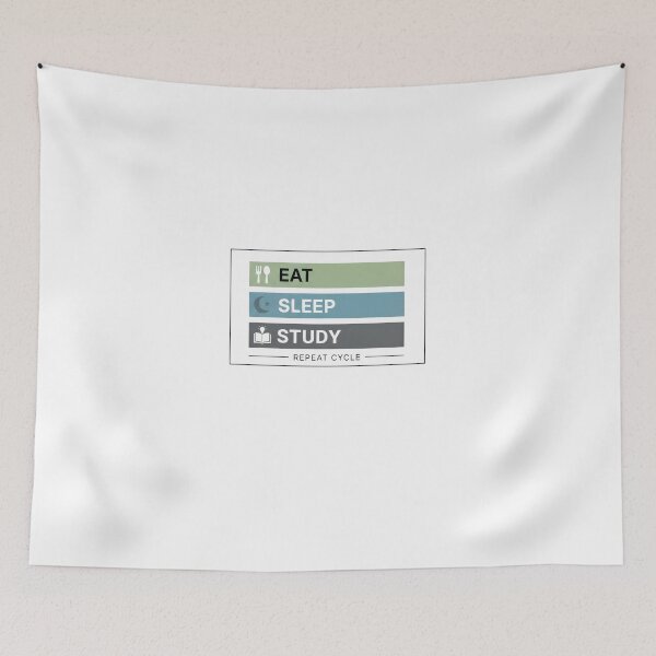 Item preview, Eat Sleep Study – Minimalist Student Design designed and sold by BGCDesigns.