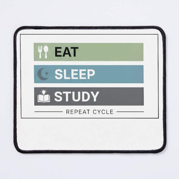 Item preview, Eat Sleep Study – Minimalist Student Design designed and sold by BGCDesigns.