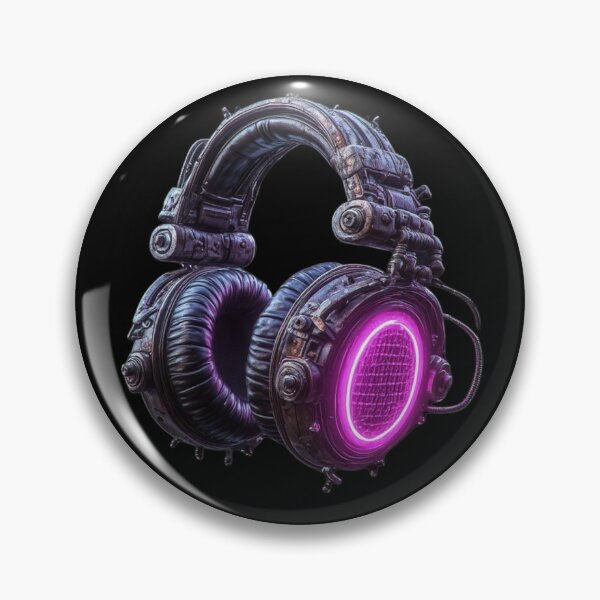 Item preview, Industrial Cyberpunk Neon DJ Headphones designed and sold by BassLineDesign.