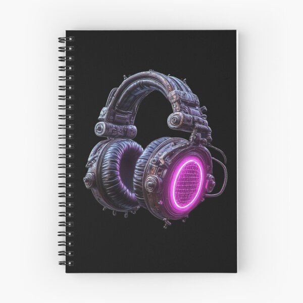 Item preview, Industrial Cyberpunk Neon DJ Headphones designed and sold by BassLineDesign.