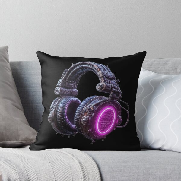 Item preview, Industrial Cyberpunk Neon DJ Headphones designed and sold by BassLineDesign.