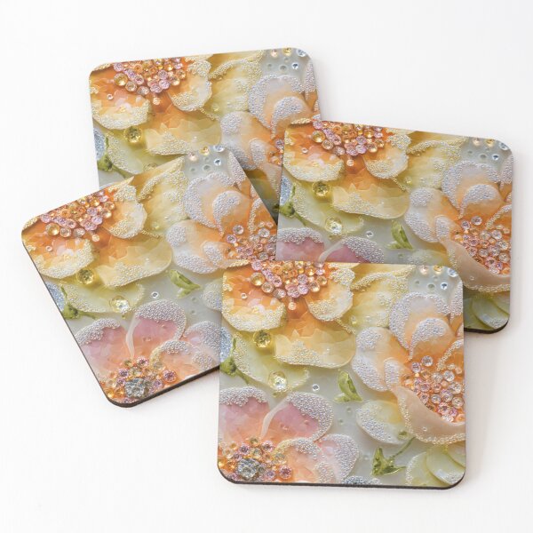 Item preview, Yellow and Orange Gem Flowers designed and sold by AngelHomes1.