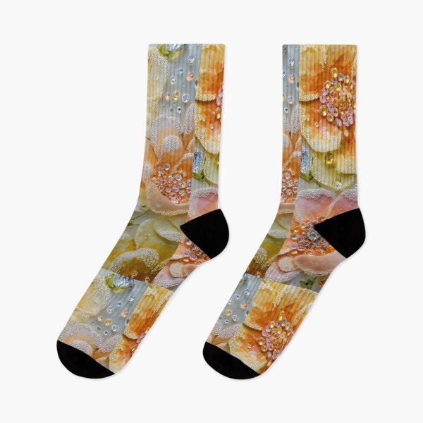 Item preview, Yellow and Orange Gem Flowers designed and sold by AngelHomes1.
