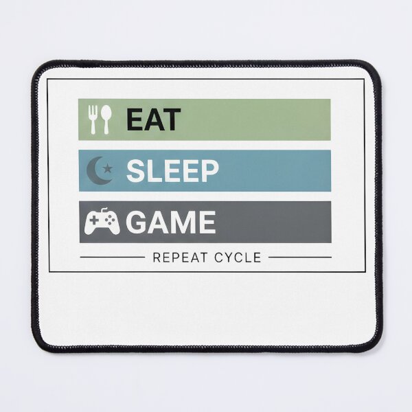Item preview, Eat Sleep Game – Minimalist Gamer Design designed and sold by BGCDesigns.