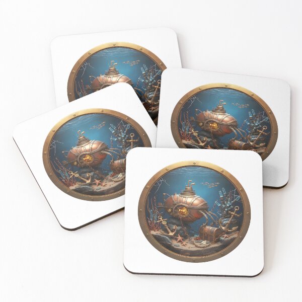 Item preview, Abyssal Relic — Steampunk Submarine Porthole Scene designed and sold by The Visual Syllabus.