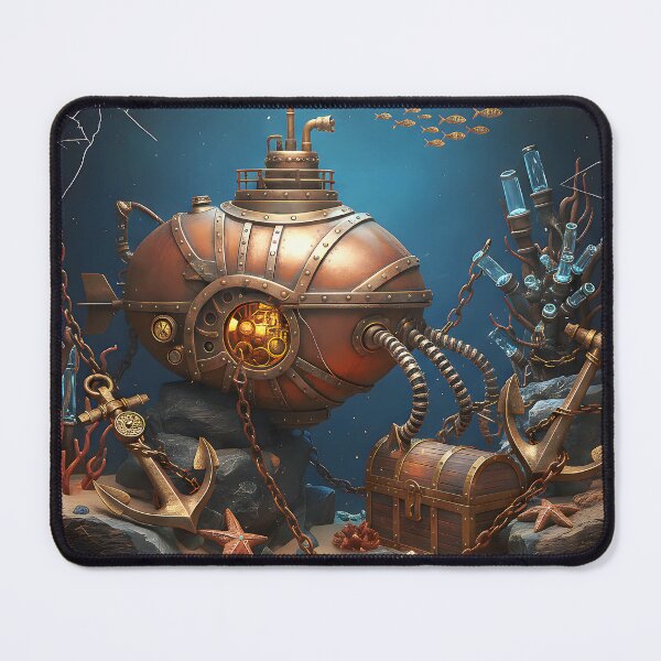 Item preview, Abyssal Relic — Steampunk Submarine Porthole Scene designed and sold by The Visual Syllabus.