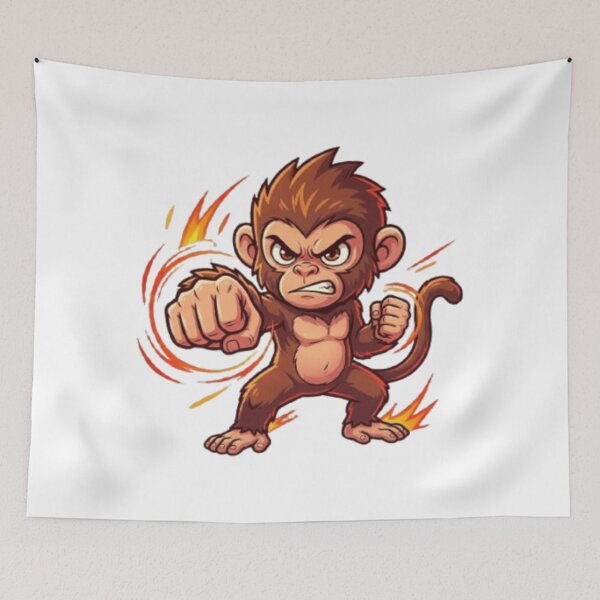 Item preview,  Fierce Little Monkey Fighter - Dynamic Action Cartoon designed and sold by JordanInk Studio.