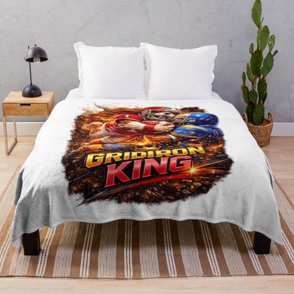 Item preview, Gridiron King Football Dog – Powerful Sports Design designed and sold by PavelskiArt.