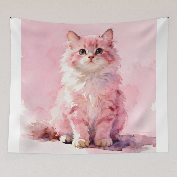 Item preview, Kitteh In The Pink designed and sold by Shelley Loewnau-Jones Studio.
