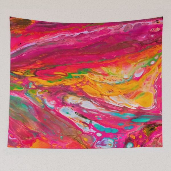 Item preview, Magenta paint pour small cell designed and sold by 7dunicornlady.
